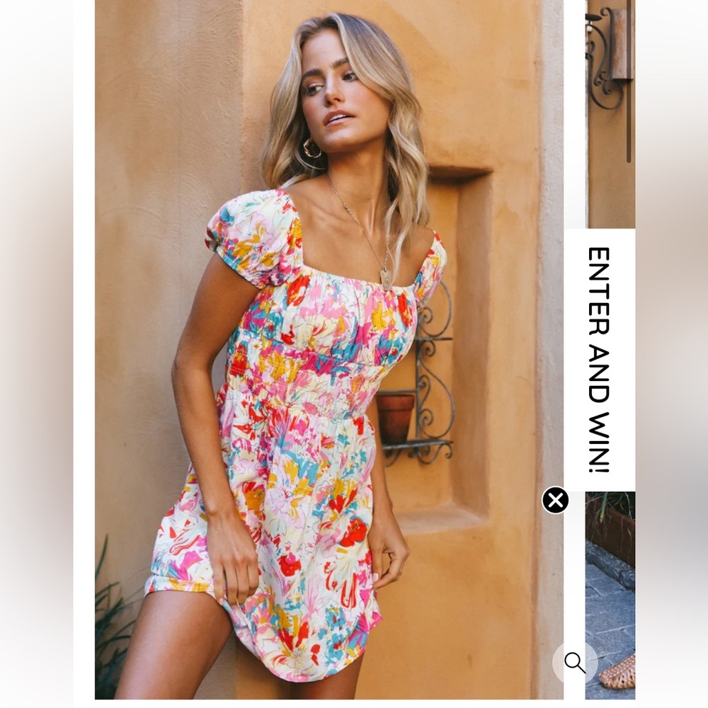 SEVEN WONDERS Lori Mini Dress Size M - Picture 2 of 6